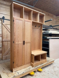 Custom Hall Tree Bench Cabinets Woodstock Ontario Preview