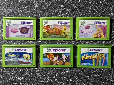 Lot of Leapster/Leap Pad Explorer games. Disney Princess and the Frog Disney Tinkerbell Disney Tangl...
