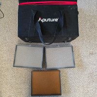 Led 3x light panel from aputure with carrying case.
