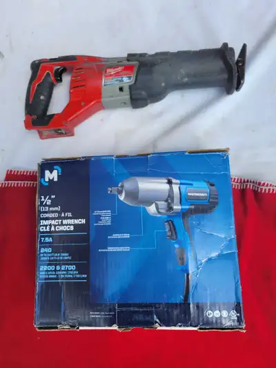 Milwaukee Sawzall & Mastercraft Impact Wrench, View more