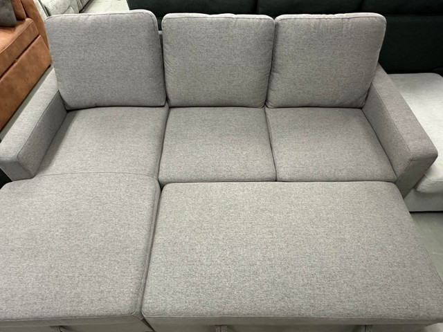 NEW IN BOX Sectional Sleeper with Storage in Left/Right chaise in Couches & Futons in Kamloops - Image 3