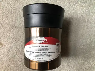 BRAND NEW- THERMOCAFE WIDE MOUTH FOOD JAR with folding spoon, View more