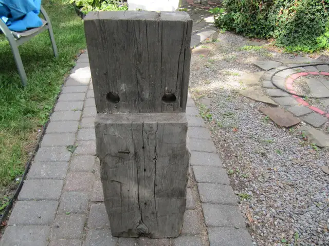 Vintage Solid Wood Caledon Barn Beam Remant Varied Uses C1867 in Arts & Collectibles in Mississauga / Peel Region - Image 5
