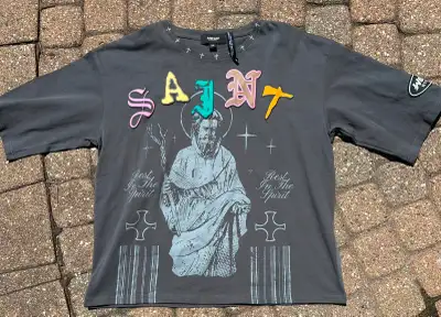 WATSON STUDIOS Saint "Rest In The Spirit" 3D Puff Print Tee, View more