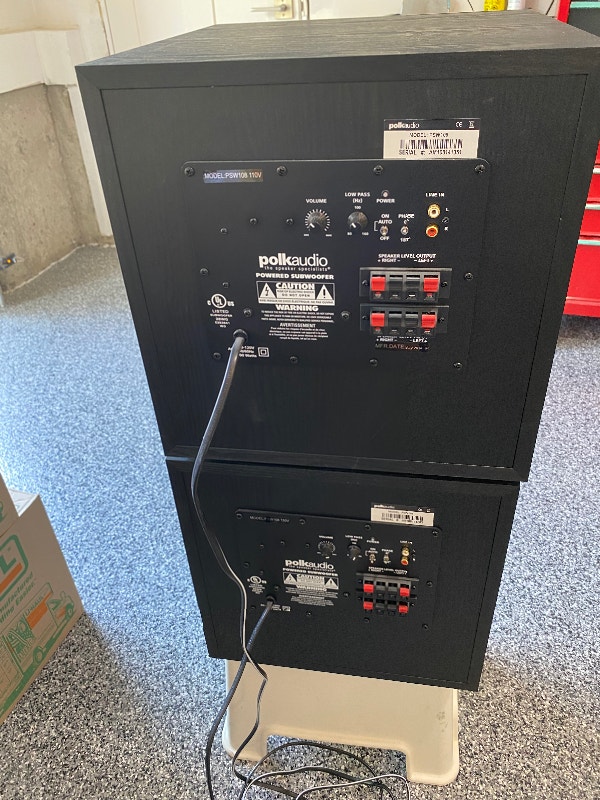 10” Polk PSW108 subwoofers Speakers Calgary Kijiji