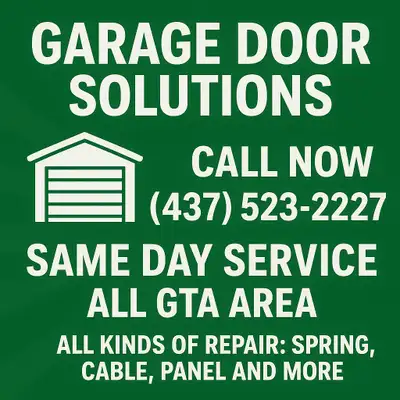 Garage door repair Same Day visit , View more