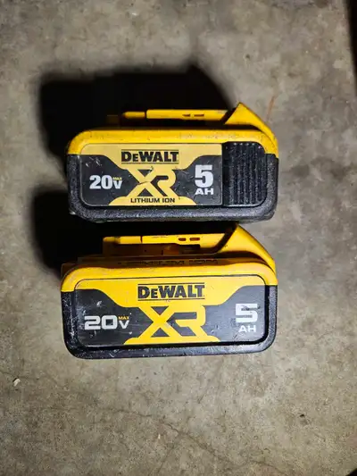 Dewalt 20 Max 5AH Batterys, View more