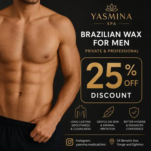 25% Off Men’s Brazilian Wax