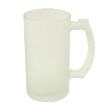 1Pc 16oz Frosted Glass Beer Mug Heat Press Transfer 001421, View more