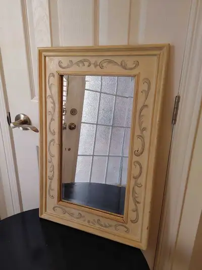 Pretty painted wall mirror, View more
