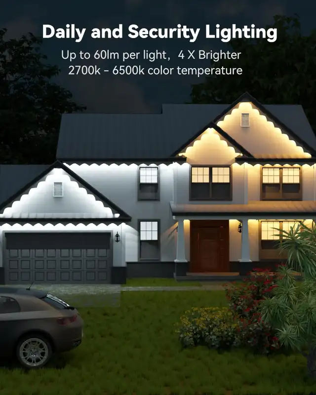 BNIB Permanent Outdoor Lights for House 100ft with 60 RGBCW LED in Outdoor Lighting in City of Toronto - Image 4