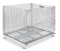 USED COLLAPSIBLE WIRE MESH BINS, ULINE BINS, STACKING CONTAINERS