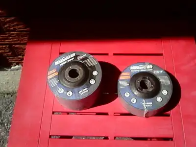 Masonry and metal blades, NEW, metal blades, 4 1/2" X 1/4 inch pack of 9 $15 NOW only $10 masonry bl...