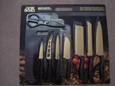 Knife Set - 20-Piece Cutlery Set. New, never opened. By Thyme & Table Essential Edition. This 20-pie...