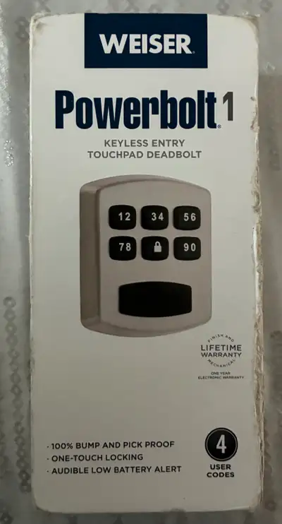 NEW Weiser Powerbolt 1 Keyless Entry, View more