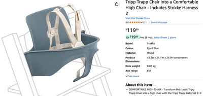 Stokke Tripp Trapp Baby set + highchair tray, View more