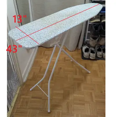Small 43x13" Ironing Board metal foldable comes with a cover Goo, View more