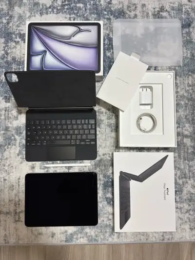 M2 Ipad Air 11” with Magic keyboard, Pencil Pro & Apple Care+, View more