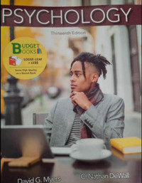 Psychology 13th edition textbook (Myers and DeWall)
