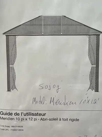 Moustiquaire pour Abri-soleil 10x12 Sojag, View more