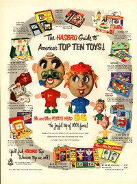 1954 authentic full-page magazine ad for Hasbro Mr. Potato Head