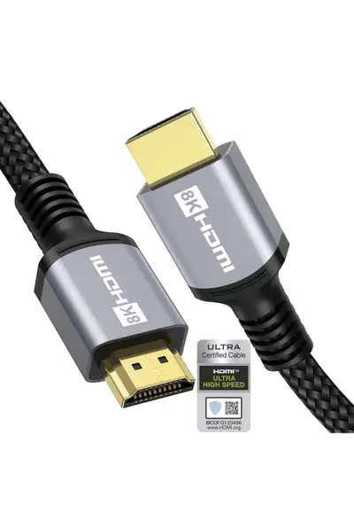 HDMI 2.1 Cable 6FT 8K Certified 48Gbps , View more