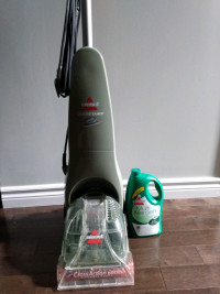 Bissell carpet quick steamer with cross action brush + solution