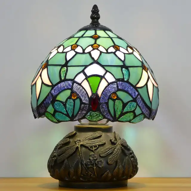 Small Tiffany Mushroom Table Lamp Baroque Style Shade W8H11 Inch in Indoor Lighting & Fans in City of Toronto - Image 7