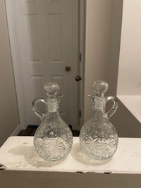 Vintage oil and vinegar decanters