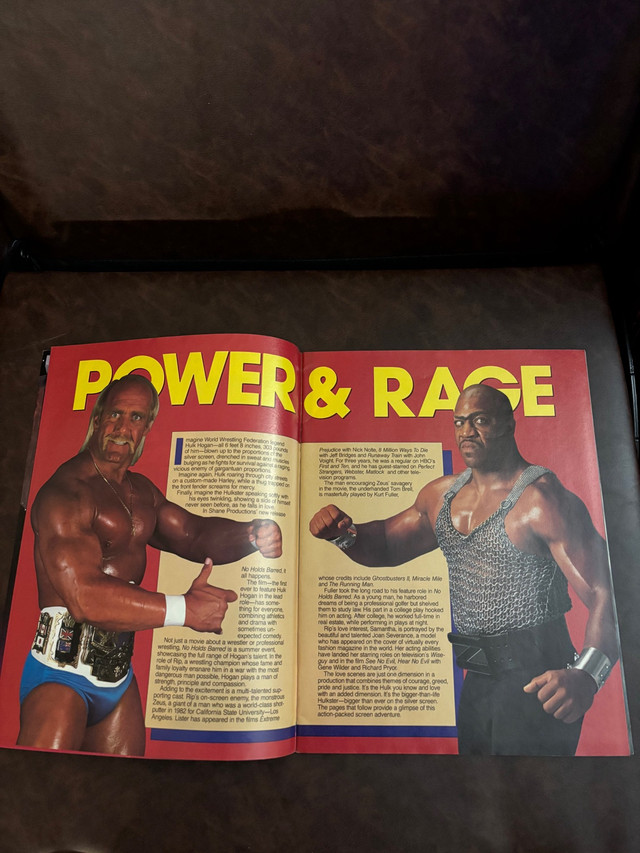 Vintage 1989 WWF WWE Wrestling No Holds Barred Movie Magazine  in Arts & Collectibles in City of Toronto - Image 2