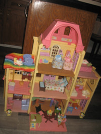 Loaded~Fisher Price Loving Family Dollhouse Twins!