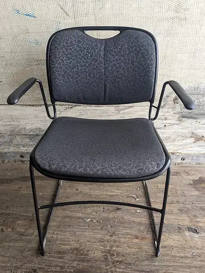 Groupe Lacasse Black Visitor Chair-Used Chair-Call Us Now!, View more