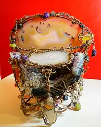 Gorgeous One-Of-A-Kind Geode & Gemstone Jewelry Chest