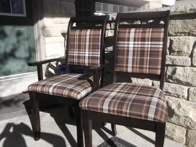 2 Canadian-Made Dining Chairs + Leather Booster Cushion, View more