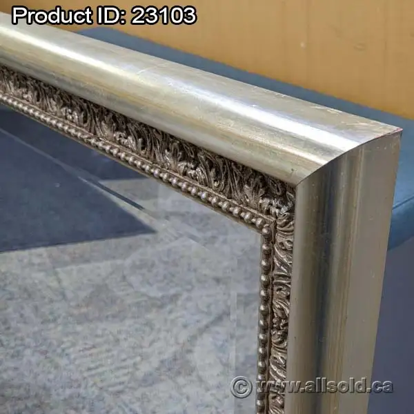 Brass Tone Wood Frame Wall Mirror 30 x 48 in Home Décor & Accents in Calgary - Image 4