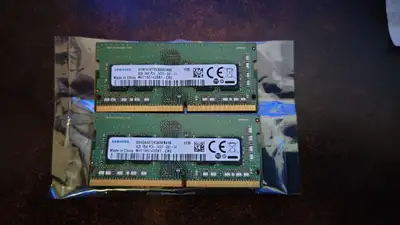 Mémoire vive Samsung 2x4gb 1RX8 DDR4 SO-DIMM PC4-19200 2400MHZ, View more