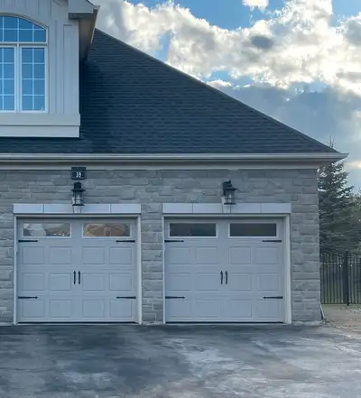 Panels only garage 1 3/8. Insulated glass. Not perfect inspect pictures but nice upgrade for old woo...