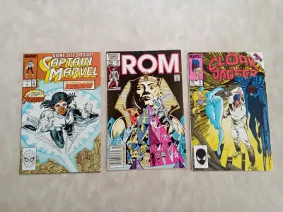 Captain Marvel, ROM, Cloak & Dagger comic books, View more