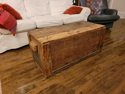 Coffre Antique Bois, Wooden Storage Trunk Chest, View more