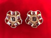 FENDI Earrings - Gold Tone - Designer Signature