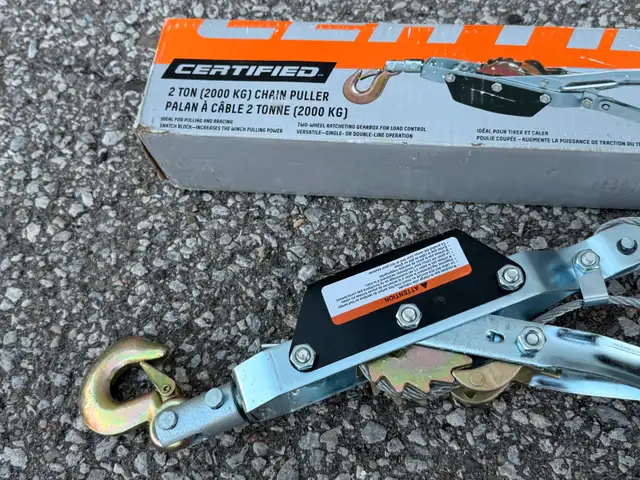 Certified Hoist Puller, Heavy Duty, 2-Ton Capacity 63848997048833123