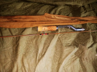 OLD  COPPER  GREAT LAKES  FISHING POLE & SHEATH