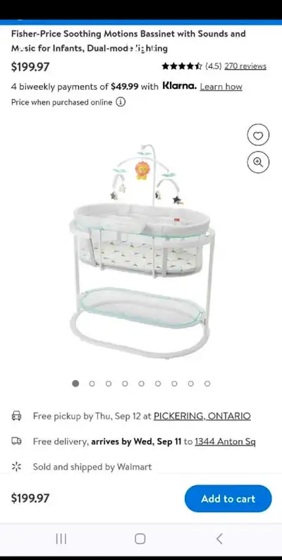 Fisher Price Bassinet - like new, View more