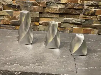 Partylite ~ Set of 3 ~ Phoenix Taper Candle Holders, View more