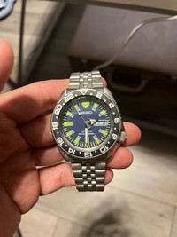 Seiko skx007 blue monster mod automatic watch  