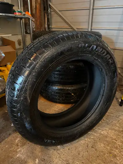 Set of 4 all-season tires, size 225/60R17 (M+S rated). Used for only a few months and taken off a br...