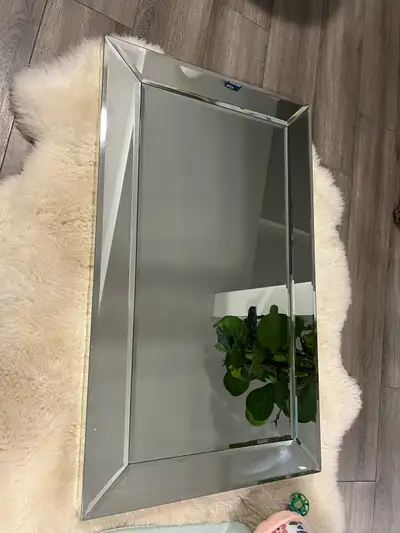 Large beveled wall mirror, View more