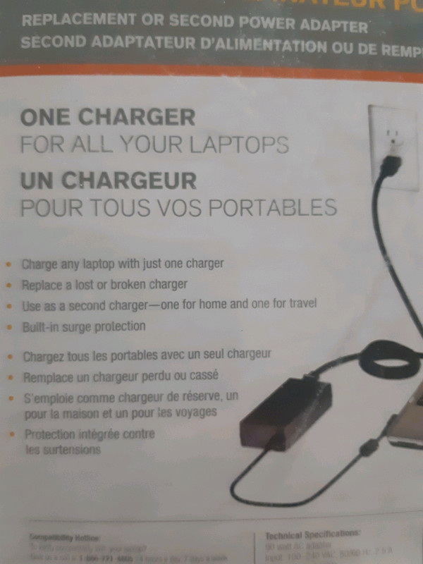 Chargeur pour laptops. dans Accessoires pour portables  à Ville de Montréal - Image 2