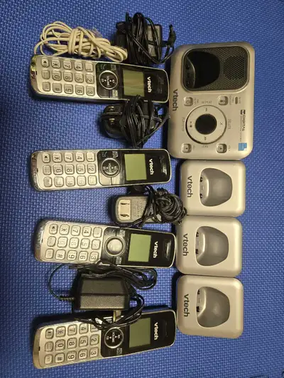 VTech CS6429 4 Handset Phone Answering Machine Set, View more