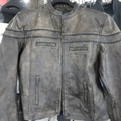 Men's Brown Distressed Leather Motorcycle Jackets, View more